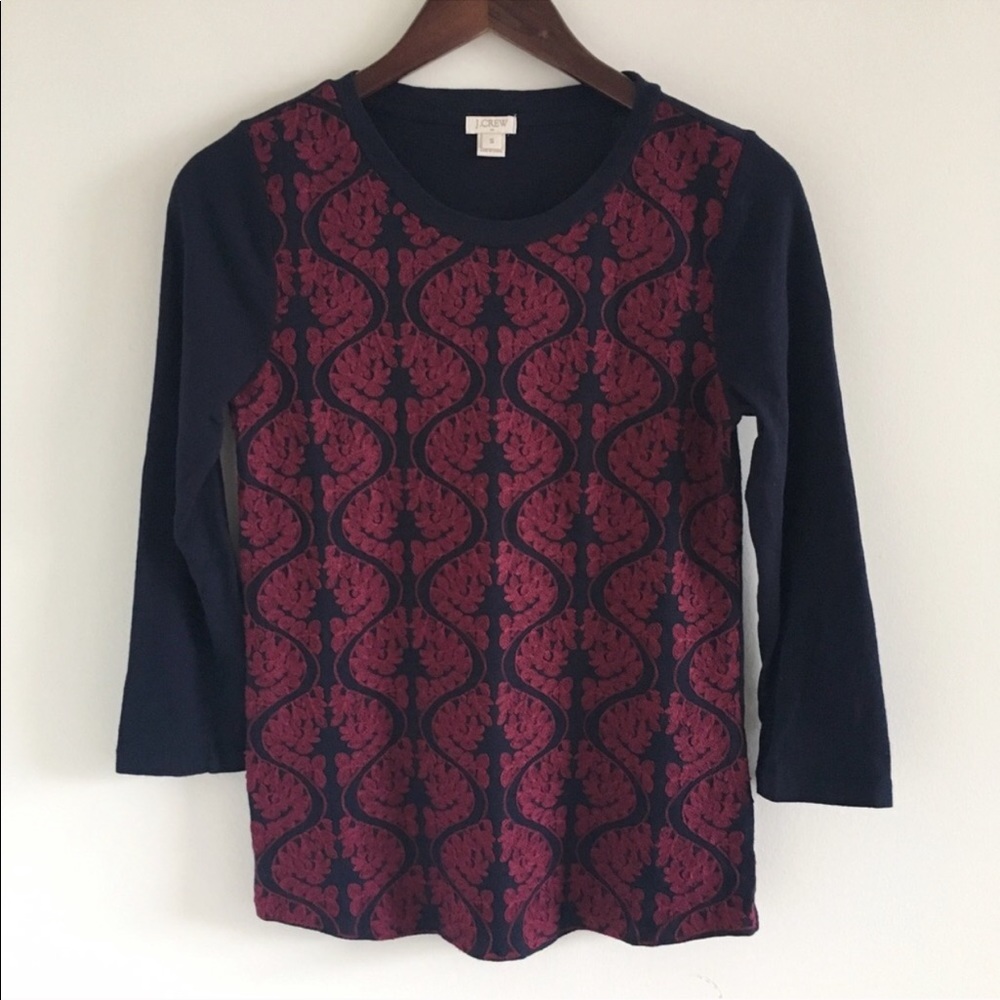 J. Crew embroidered top